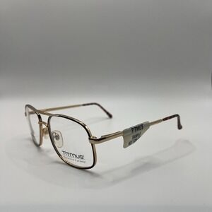 Authentic Titmus T101 DMB C101 Z87-2 Gold Aviator Eyeglasses 54-17-150 NEW